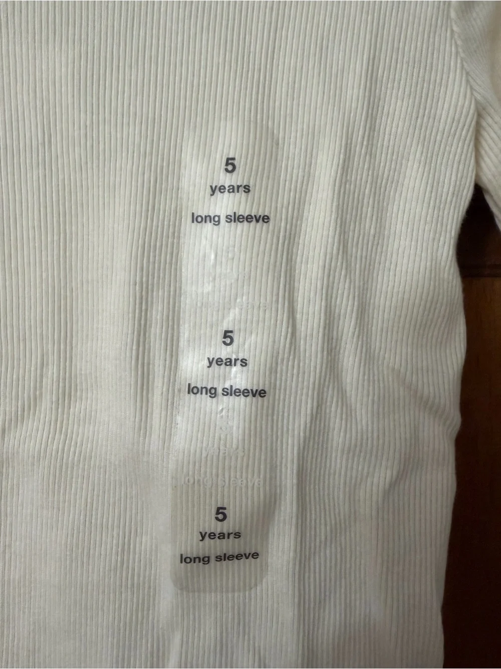 GAP Cream Ribbed Long Sleeve Top with Lettuce Hem